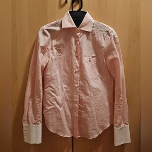 Worth Pink and White Striped Button Down Shirt